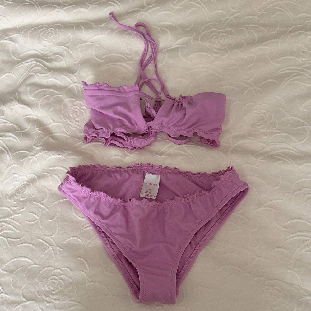 Xhilaration Pink Ruffle Bikini Set